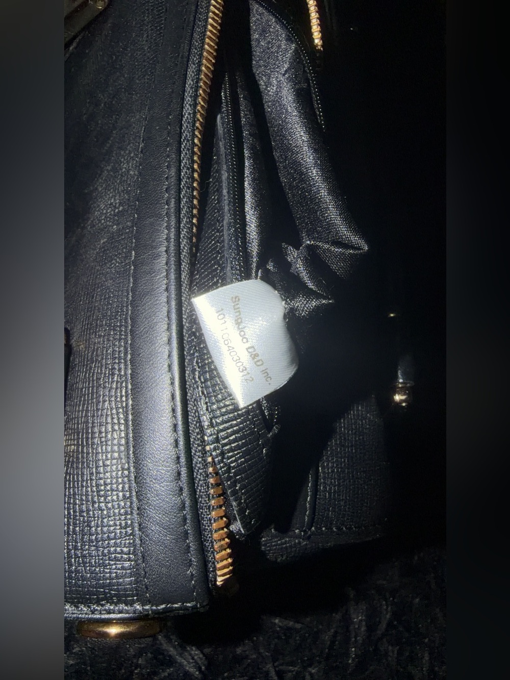 MCM  Papillon Black Leather Top-Handle Satchel with Gold Hardware - Picture 5 of 12
